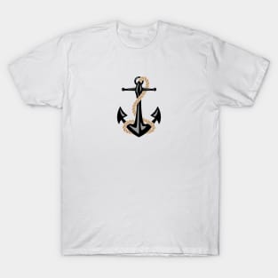 Classic Nautical Anchor and Rope Design T-Shirt